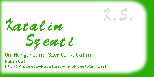 katalin szenti business card